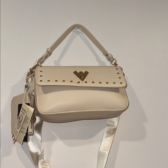 Valentino Orlandi Cream Studded Crossbody Bag - Picture 4 of 13